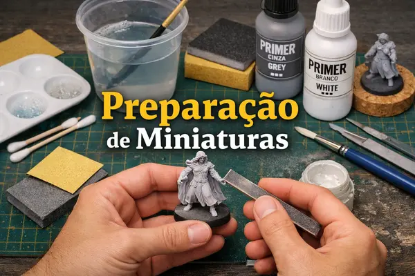 Como preparar corretamente uma miniatura antes de pintar com tinta acrílica