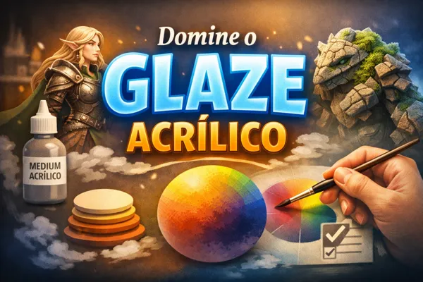Transições de Cor com Glaze Acrílico Técnica Avançada para Miniaturas