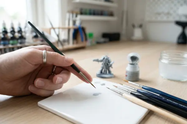 Avaliação prática da qualidade de pincéis finos antes da compra