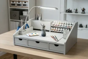 Bancada de pintura compacta para trabalhos de alta precisão