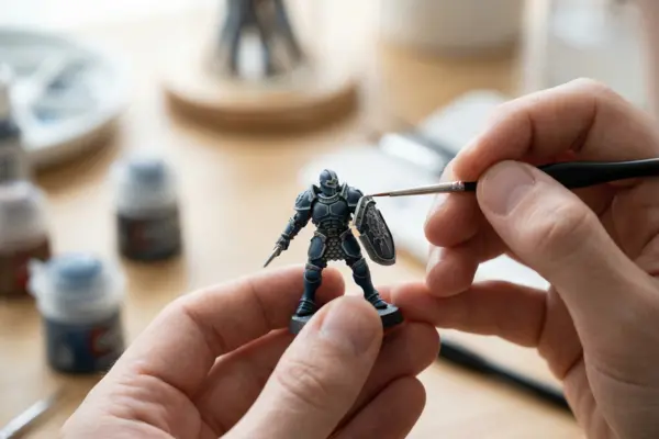 Pintura de bordas iluminadas para aumentar leitura visual da peça