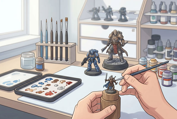 Como adaptar técnicas de pintura para diferentes escalas de miniaturas