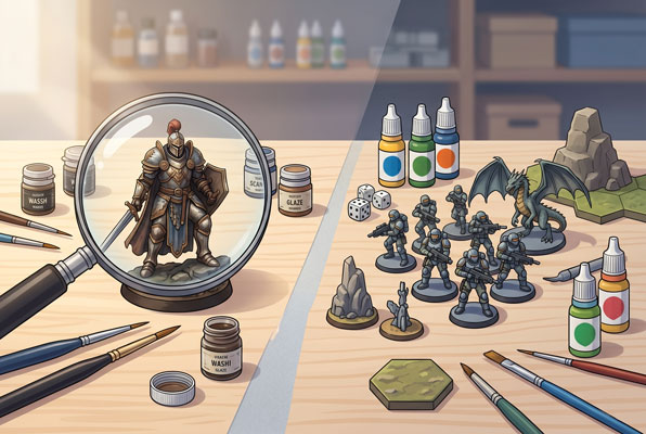 Como escolher tintas para diferentes objetivos (display vs tabletop)