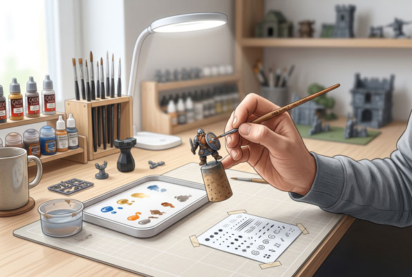 Como treinar controle de pincel em miniaturas exercícios práticos para iniciantes e intermediários