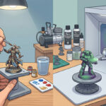 3 Comparação prática entre pintura com pincel e aerógrafo em miniaturas