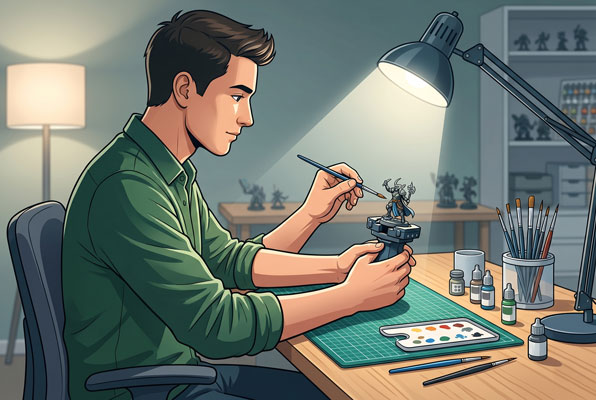 Ergonomia na pintura de miniaturas como evitar fadiga e melhorar precisão