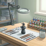 Manutenção preventiva da bancada de pintura de miniaturas