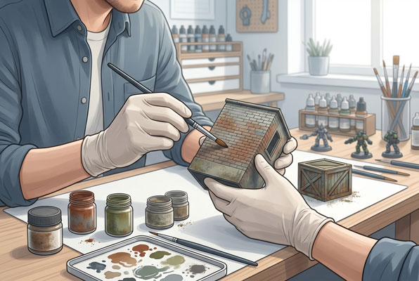 Pintura de superfícies envelhecidas com realismo sem exagero